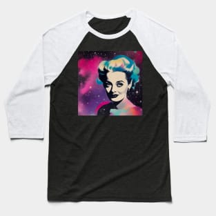 Vintage Retro Bette Davis in the Galaxy Baseball T-Shirt